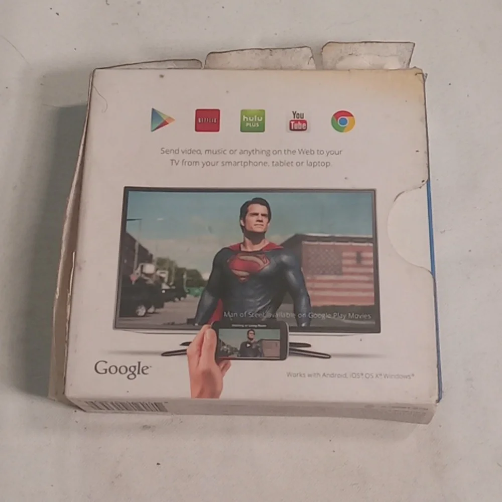 Google Chromecast New Sealed Wear On Box 2013 Works With Android, IOS, OS X, Win